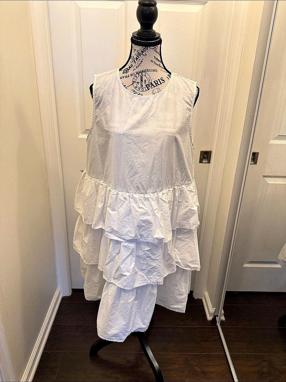 Who What Wear White Tiered Maxi Dress Size XL